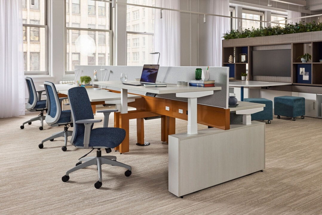 Modern productive office workspace